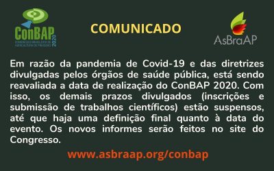 Reavaliação de data do evento – ConBAP 2020