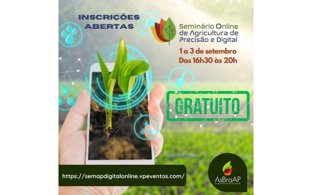 AsBraAP promove Seminário Online de Agricultura de Precisão e Digital