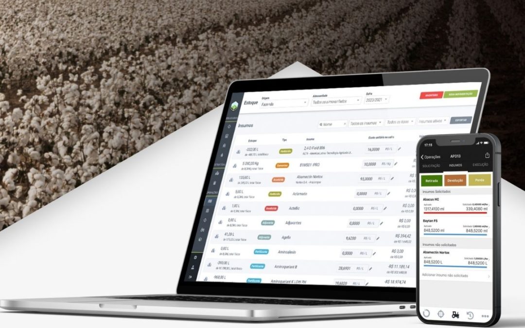 Gestão digital de estoques da fazenda evita desperdício e garante aplicação de insumos na janela correta