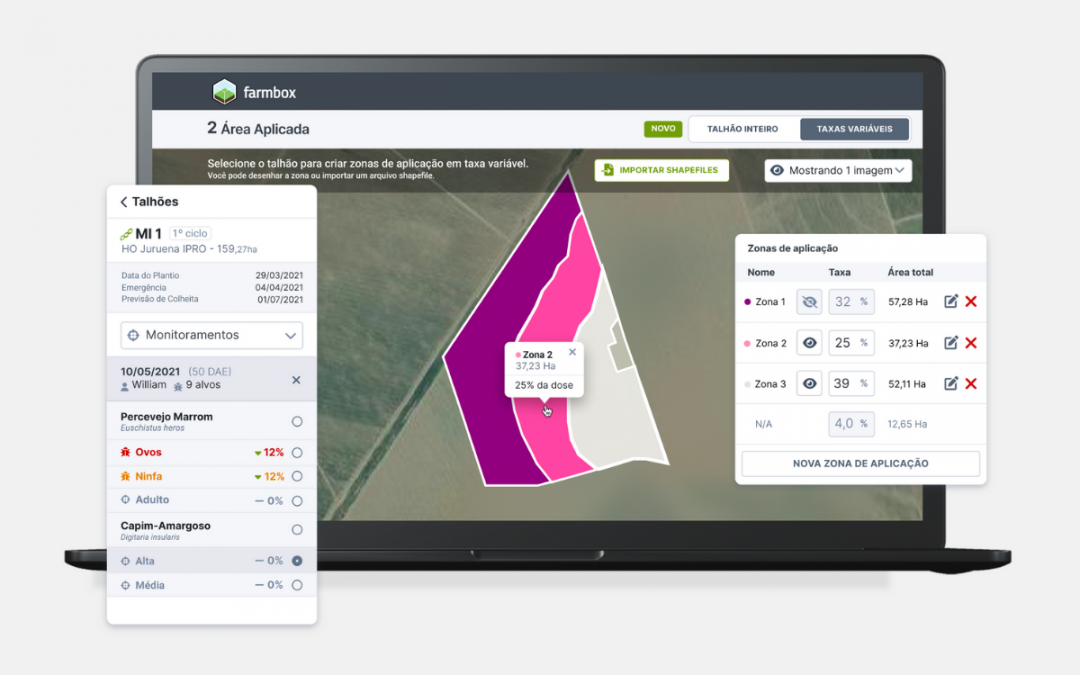 Software para gestão de fazenda oferece ferramenta para aplicação localizada e em taxa variável de insumos agrícolas