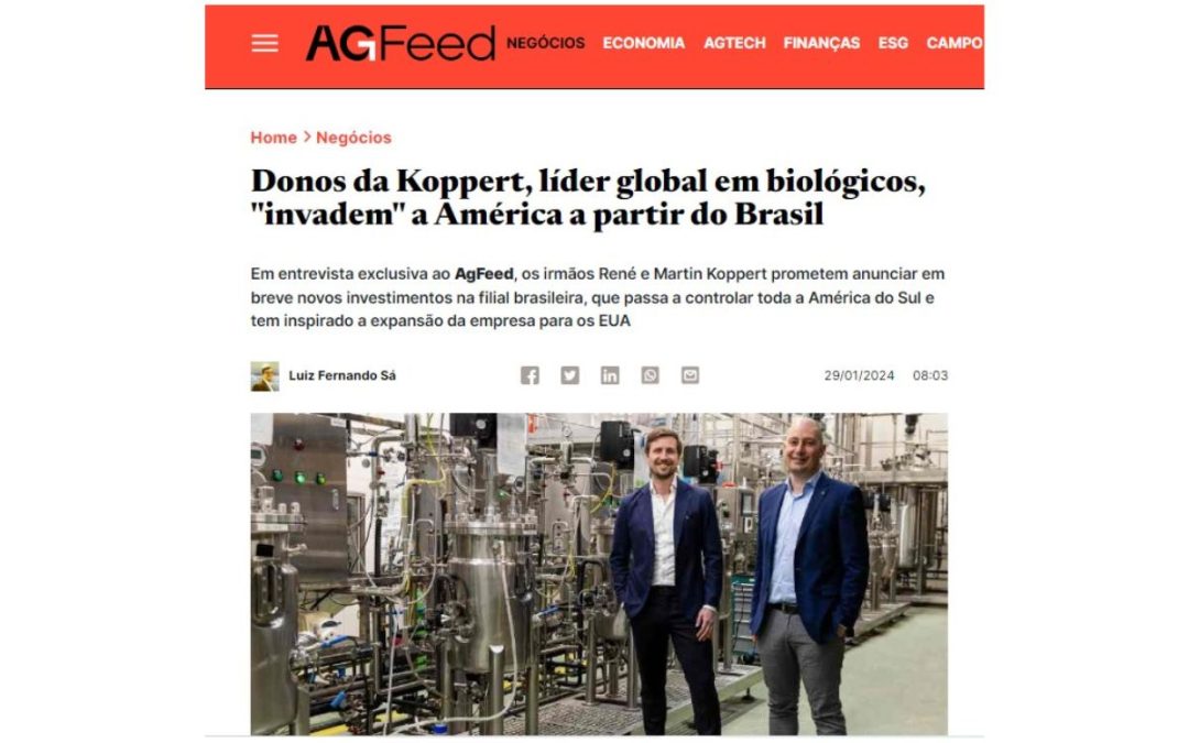 AgFeed:  Donos da Koppert, líder global em biológicos, “invadem” a América a partir do Brasil