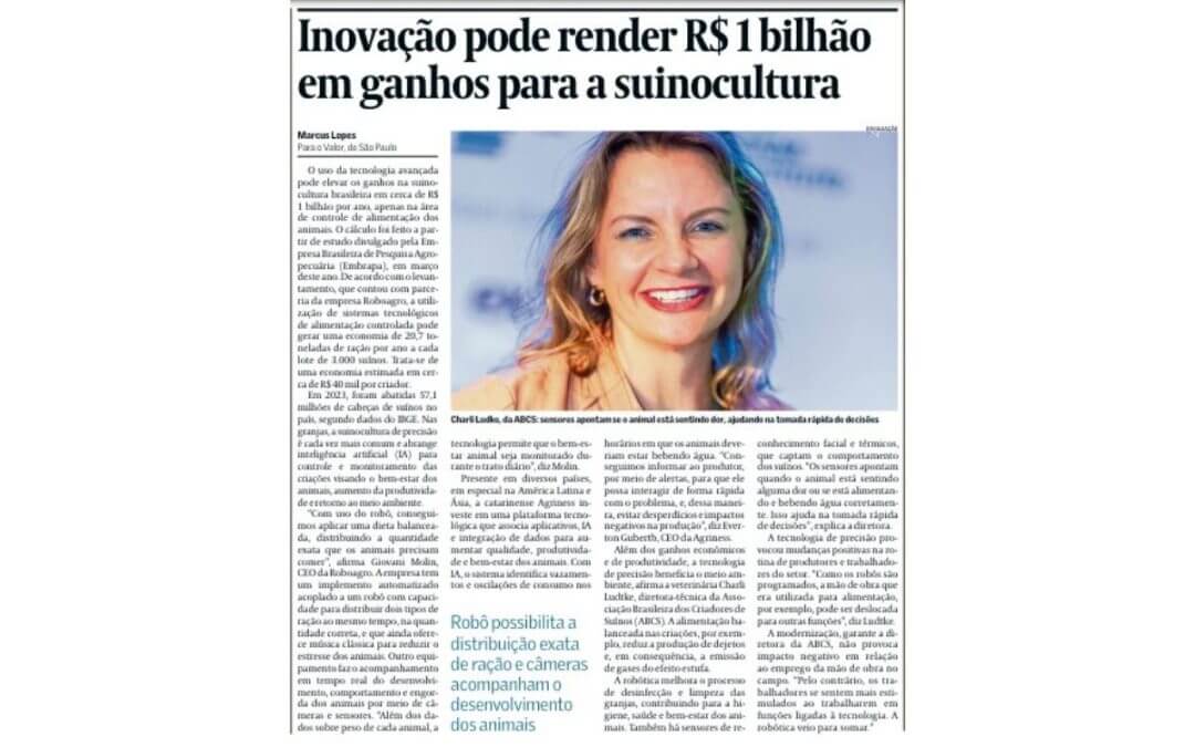 Valor Setorial Agronegócio: Inovação pode render R$ 1 bilhão em ganhos para suinocultura