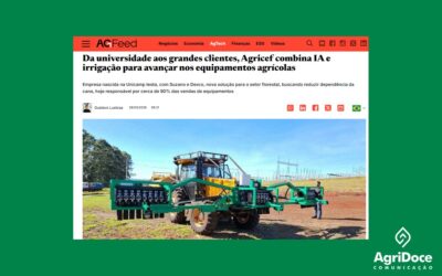 AgFeed:  Da universidade aos grandes clientes, Agricef combina IA e irrigação para avançar em equipamentos agrícolas