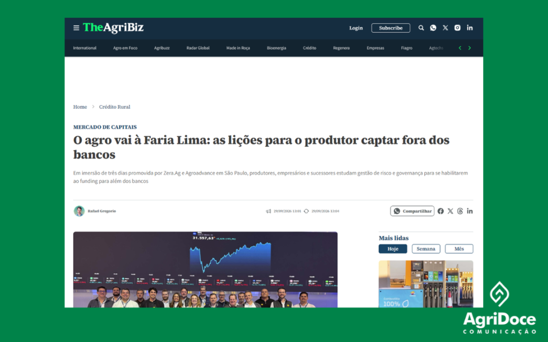 The AgriBiz: O agro vai à Faria Lima: as lições para o produtor captar fora dos bancos